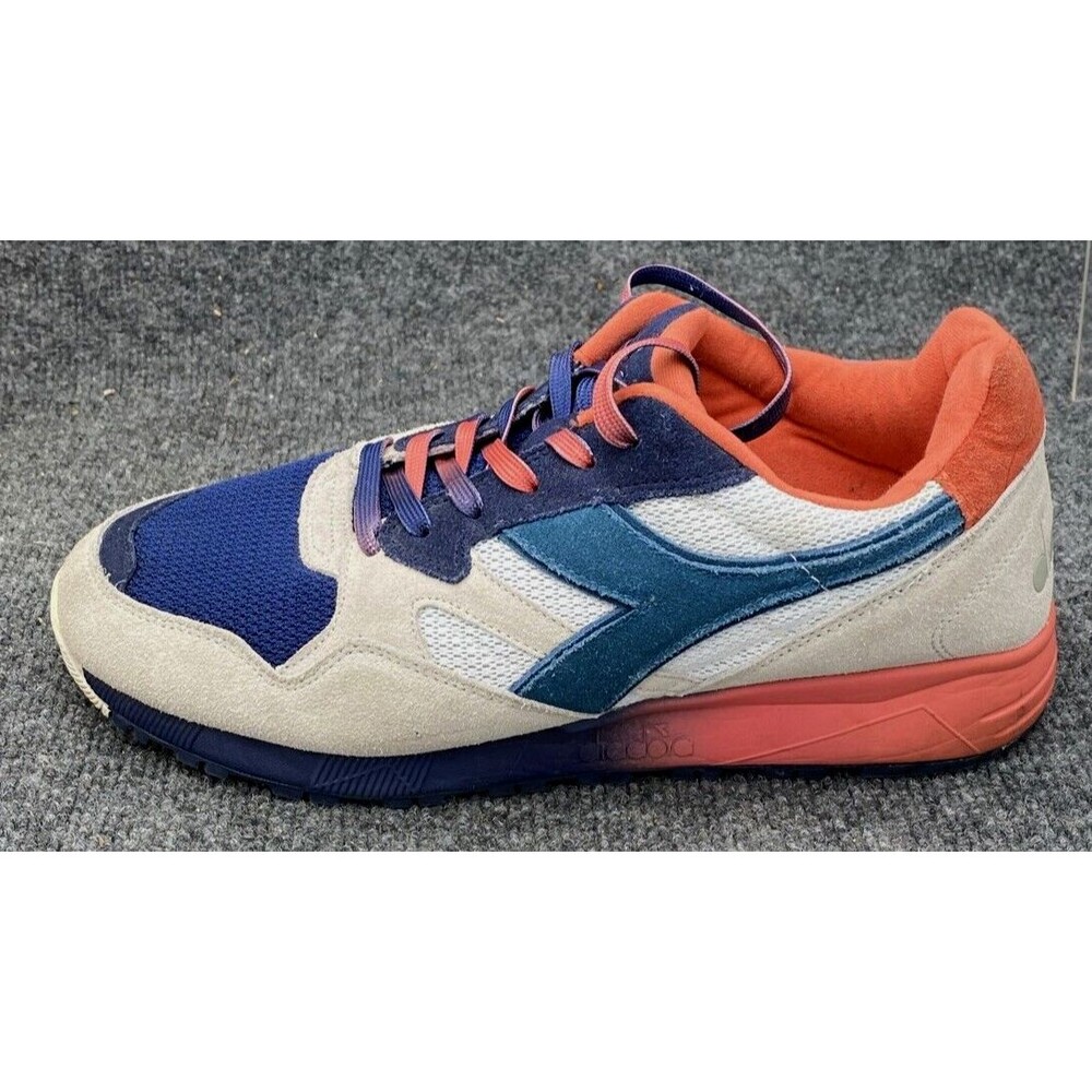 Diadora N9000 Suede Mesh Beige Blue Coral Retro Running Shoes Sneaker Mens 10